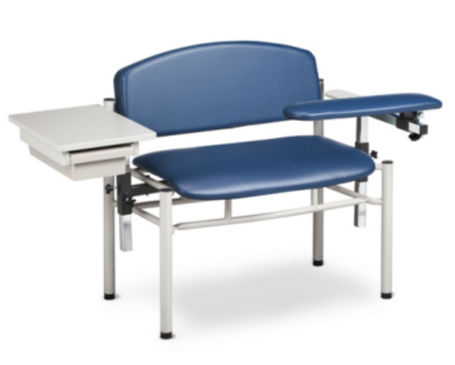 SC Series Extra Wide Padded Blood Drawing Chair with Drawer