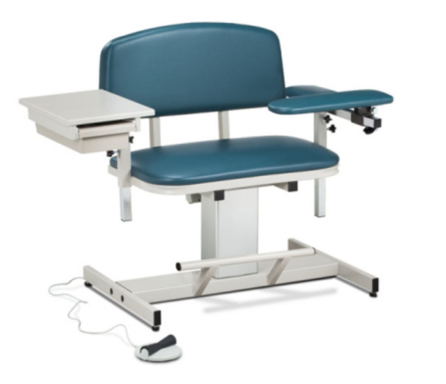 Power Series Extra Wide Padded Blood Drawing Chair with Drawer