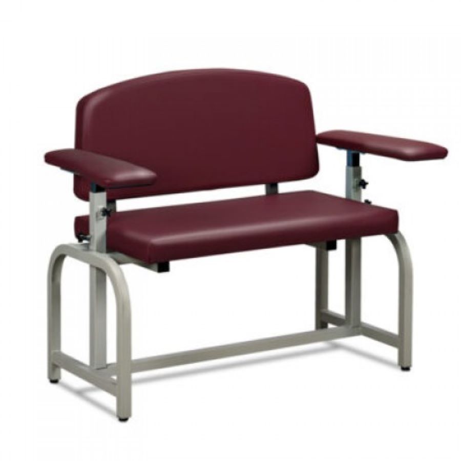 Lab X Series Extra Wide Blood Draw Chair with Straight Arms