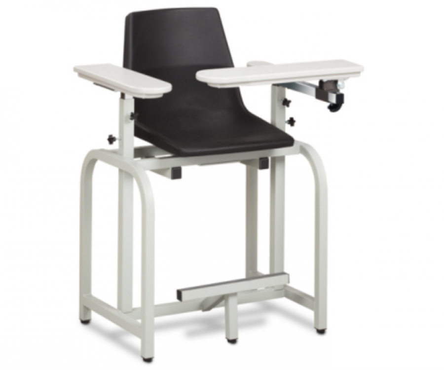 Standard Lab Series Extra Tall Blood Drawing Chair for Phlebotomy with ClintonClean Arms