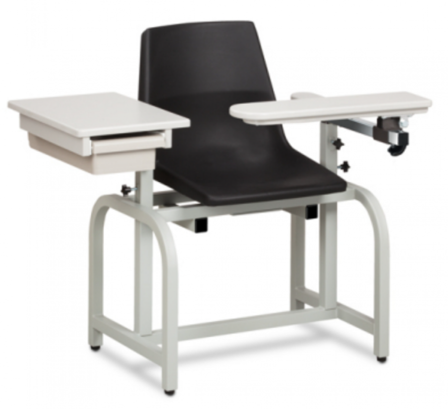 Standard Lab Series Blood Drawing Chair for Phlebotomy with ClintonClean Arms with Drawer