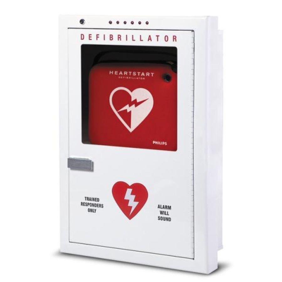 Philips AED Premium  Semi- Recessed Cabinet with Alarm