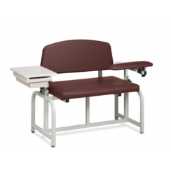 Lab X Series Bariatric Blood Drawing Padded Chair with Drawer