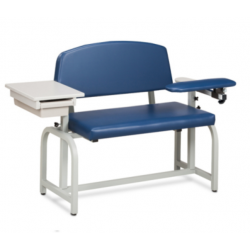 Lab X Series Extra Wide Blood Drawing Padded Chair with Drawer
