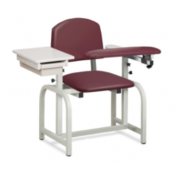 Lab X Series Blood Drawing Chair with Padded Arms & Drawer