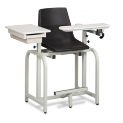 Standard Lab Series Extra Tall Blood Drawing Chair for Phlebotomy with a Drawer & ClintonClean™ Arms