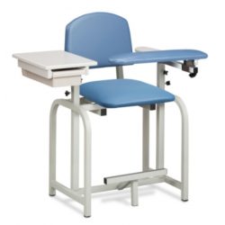 Lab X Series Extra Tall Blood Drawing Padded Chair with Drawer