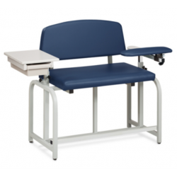 Lab X Series Extra Tall Bariatric Blood Drawing Padded Chair with Drawer