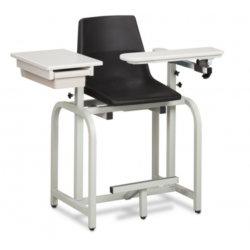 Standard Lab Series Extra Tall Blood Drawing Chair for Phlebotomy with a Drawer & ClintonClean Arms